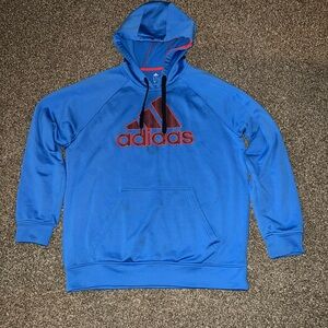 Adidas Vintage OG Blue Red Orange Athletic Workout Hoodie